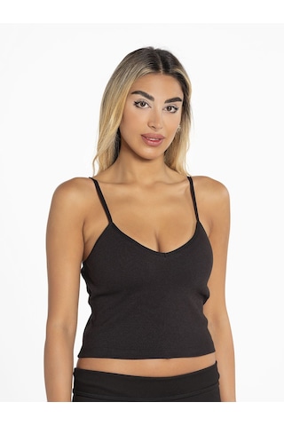 Defnem 8102 Pedli Kaşkorse Crop Siyah
