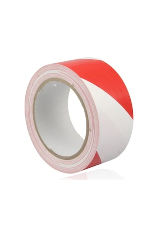 Yer İşaretleme Bandı 48 MMx30mt Kırmızı Beyaz Şerit Bant