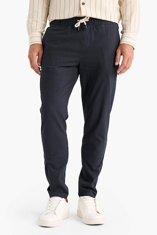 DeFacto %100 Pamuk Keten Görünümlü Yazlık Jogger Pantolon Dar Paça Beli Bağcıklı Lastikli Cepli Z6475AZ25SPAR190