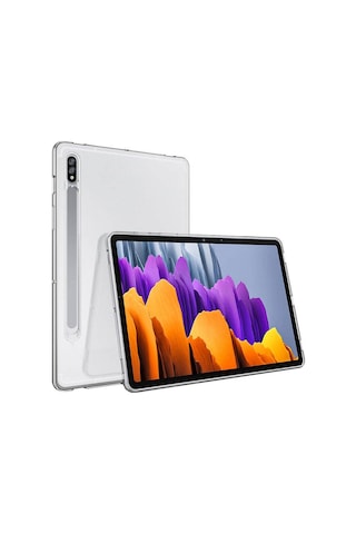 Galaxy Tab S8 Kılıf Uyumlu Zore Tablet Süper Silikon Kapak-renksiz Tablet Kılıfı