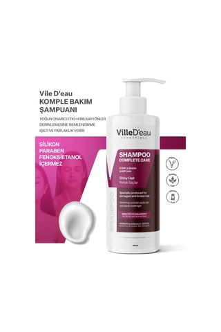 Villed'eau Yıpranmış ve Kırılan Saç İçin Komple Bakım Şampuan 400 ML