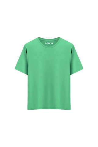 Rich Erkek 2 Li Paket %100 Pamuk Oversize Tişört Basic Bisiklet Yaka Kısa Kollu T-shirt Yeşil