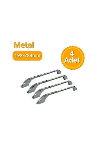 4 Adet Ezgi Krom Metal Mobilya Kulpu 192mm - 224mm Krom