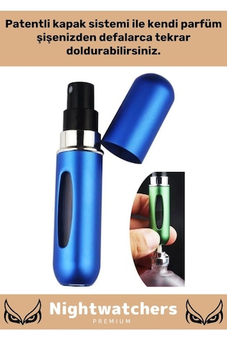 Özel Parfüm Şişesinden Doldurulabilir Taşınabilir Çanta İçi Mini Cep Parfüm Şişesi 5 Ml X 2 Adet
