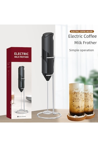 Yifomall Pilli Elektrikli Çırpıcı: Paslanmaz Çelik Vana, Kahve Köpükü Ve Krema Hazırlama, Standlı, Renkli Kutuda Ev Ve Pastane Kullanıma Uygun Diğer