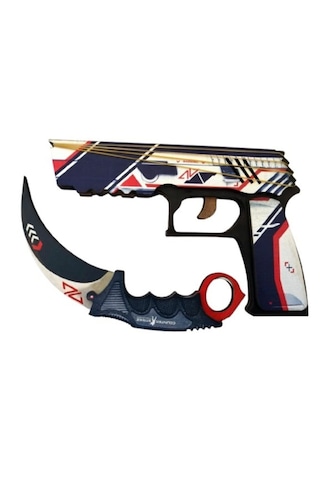 Ahşap Cs - Go Ak47 Asiimov Skin Kaplama Oyuncak Set1