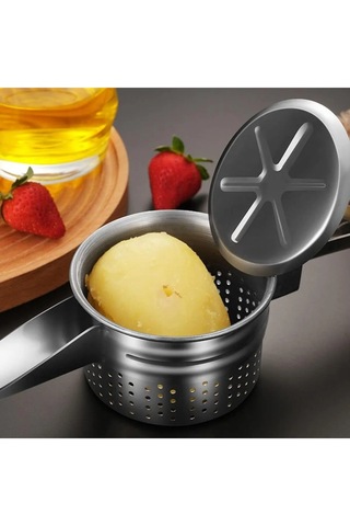 Paslanmaz Çelik Patates Ezici Büyük Hazneli Patates Ezeceği Meyve