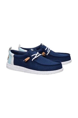 Hey Dude Wally Craft Linen Erkek Günlük Ayakkabı-33142 Lacivert-mavi