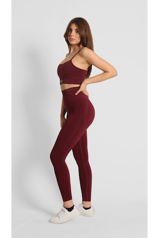 Nature The Brand Ntb Seamless Scrunch Push-up Leggings Yüksek Bel Büzgülü Toparlayıcı Dikişsiz Tayt Vişne Çürüğü