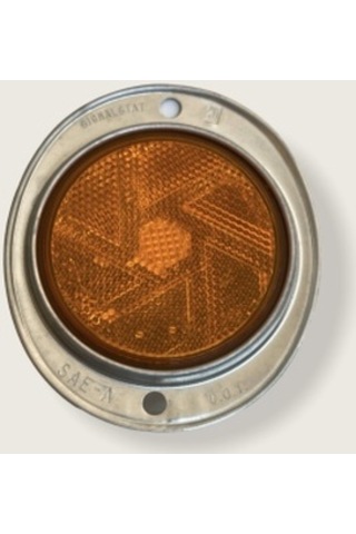 Sarı Vidalı Yuvarlak Metal İnce Kenar Reflektör Made In Usa