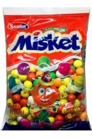Saadet Misket Tutti Frutti Sakız Dökme 9 G x 111 Adet'li 6 Paket