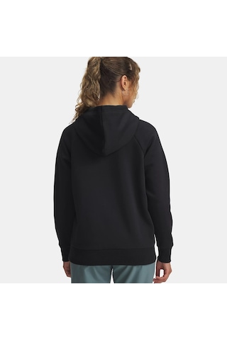 Under Armour Rival Fleece Shimmer Kadın Siyah Kapüşonlu Sweatshirt Siyah