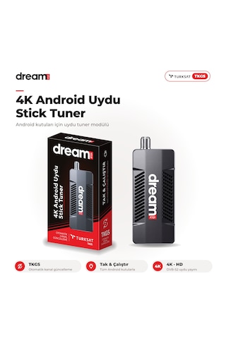 Dreamstar 4k Android Uydu Stick Tuner Usb Tak Çalıştır Tkgs Otomatik Kanal Güncelleme Dreamstar Android Cihazlarla Uyumlu