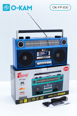 O-kam Fp-830 Bluetooth Kasetçalarlı Dört Bant Retro Radyo