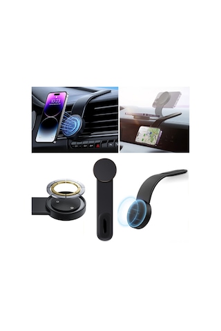 Yifomall Araç Telefon Tutucu Manyetik, Çekmeceli Süngerli, Navigasyon İçin Uygun, Tüm Telefon Modelleriyle Uyumlu, Düz Yüzeylerde Sabit Kurulum