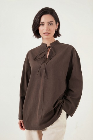 Lela Bayan Bluz 6925480 Kahve