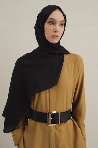 Armine Lyocell Naia Çubuk Desen Şal 3 03 Siyah