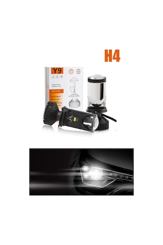 Mercekli Led Xenon Y9H4 Şimşek Etkili Ultra Güçlü Işık Teknolojisi