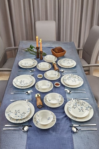 Cooker 24 Parça Porselen Yemek Takımı - 6 Kişilik Beyaz