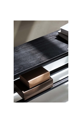 Woodesk Rastro, Ahşap, Ayakkabılık, 100x65, Siyah Renk Siyah