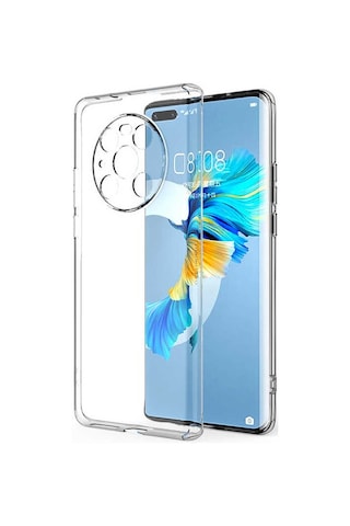 Adige Huawei Mate 40 Pro Kılıf Kamera Korumalı Süper Silikon
