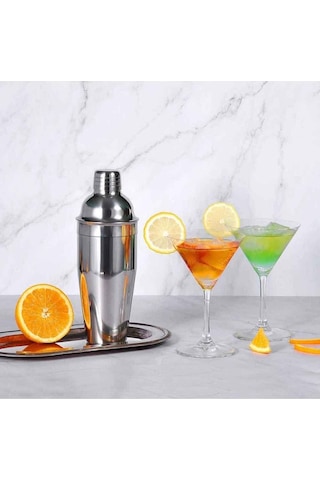 Perlotus 550 Cc Çelik Kokteyl Shaker Karıştırıcı Profesyonel Kalite