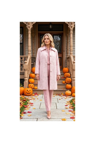 Lila Mare Tekstil Tasarım Kap Ceket Pembe Pembe