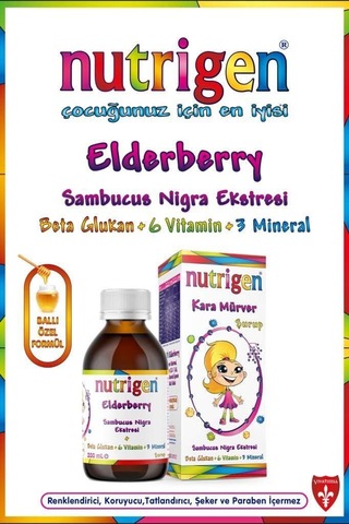 Elderberry Kara Mürver, Beta-glukan, Bal Şurup 200 Ml