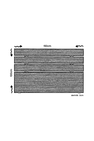 Pasific Home Huga Çift Kişilik Meşe Yatak Başlığı 150lk /150 cm Baza Başlık
