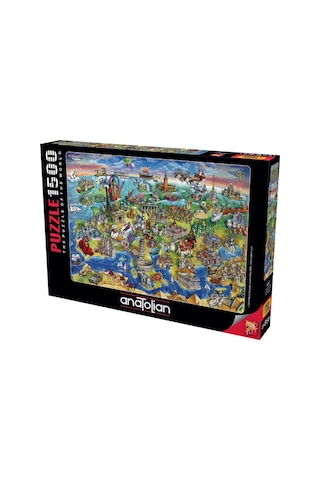Anatolian 1500 Parçalık Avrupa Haritası Puzzle - 4557