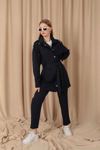 Saklımoda Beli Lastikli Düz Kadın Lacivert Pantolon Çok Renkli