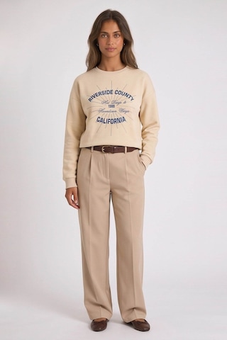 Fashion Friends Taşlı Bej Kadın Sweatshirt 26k0228k1