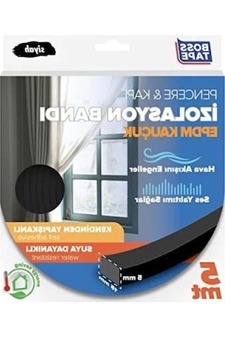 Epdm Kauçuk Pencere Ve Kapı İzolasyon Bandı - 5mm X 15mm X 5mt 0.05 M