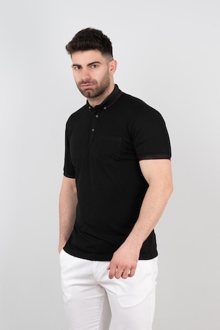 Cepli Petek Desen Likralı Erkek Polo Yaka T-Shirt