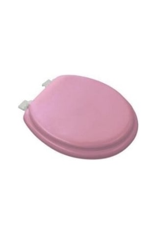 Pembe Yumuşak Klozet Kapak Büyük Puf 42x41 Cm Açık Pembe