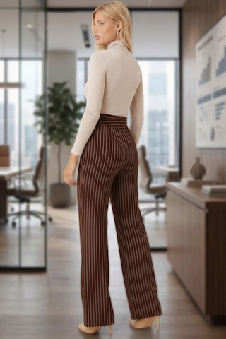 Armonika Kadın Kahve Bol Paça Kumaş Pantolon Arm-26k001053