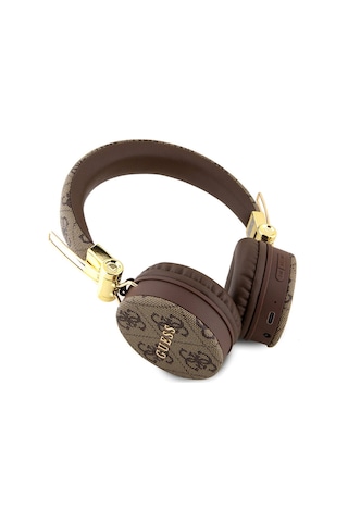 Kulak Üstü Bluetooth Kulaklık Guess Lisanslı Pu Deri Ayarlanabilir Tasarım Kahverengi