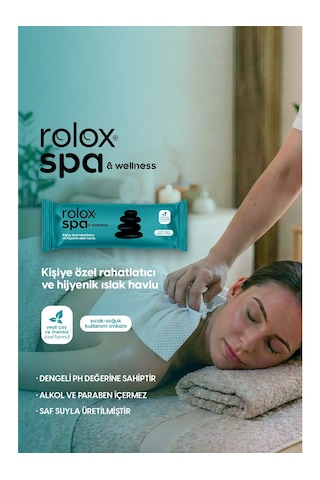 Rolox Spa - 50 Paket - Rahatlatıcı Ve Hijyenik Islak Havlu