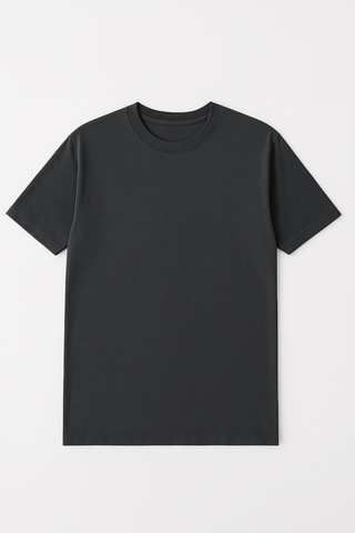 Markapia Woman Kadın %100 Pamuk Basic T-shirt Antrasit