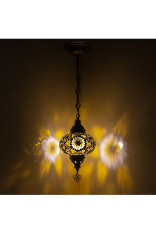 Mozaik Gece Lambası Sevgiliye Özel Tekli Sarkıt Renkli