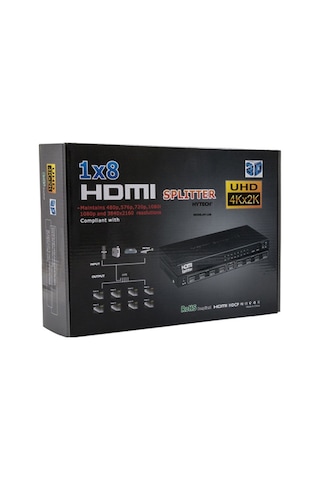 Hytech Hy-Lu8 8 Port 4K 2K Hdmi Splitter