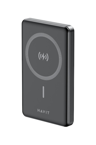 Havit PB5203 10000 mAh Ultra İnce 20 W Magsafe Manyetik Powerbank- Siyah
