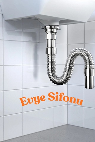 Premium Körüklü Evye Sifonu Koku Yapmaz, Uzayabilen Esnek Gider Borusu 33-80 Cm