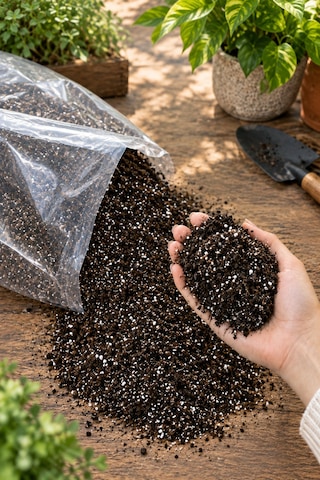 40 Litre Premium Saksı Toprağı Karışımı Jiffy Sphagnum Torf + Perlit + Cocopeat Steril, Böcek Yapmaz 40 L