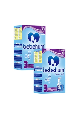 Bebehum 3 No Devam Sütü 9-12 Ay 800 Gr X 2 Adet