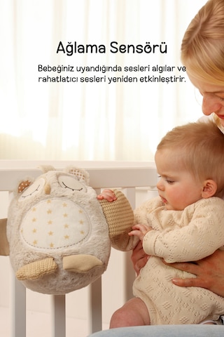 Cloud-b Melodili Peluş Baykuş Uyku Arkadaşı 16,5x36,8x22,9 Cm
