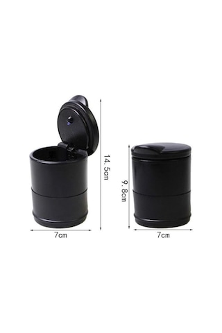 Carmind Mavi Işıklı Kapaklı Oto Küllük Universal