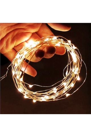 Gün Işığı Led Işıklı Garland 5 Metre Led Işıklı Parlak Metalik Yeşil Çam Dalı Işıklı Yeşil Garland