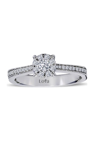 Lova 1 Karat Tektaş Görünümlü Pırlanta Yüzük - 1060071