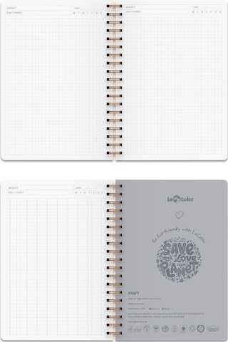 Kraft Ofis Defter Spiralli Kareli Kırmızı
